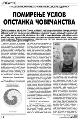 časopis DANI, strana 18.